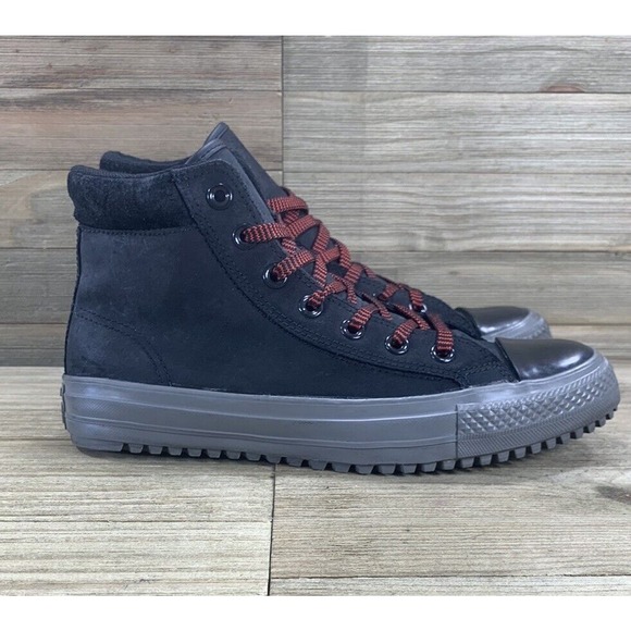 Converse Shoes - Converse CTAS Hi Black Grey Leather Hiking Shoes Womens 8 Waterproof Boots